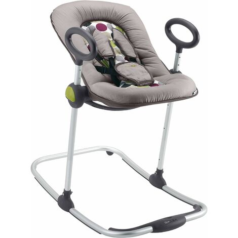 BÉABA - Sdraietta Up & Down I, Regolabile Premendo Semplicemente un Bottone, 4 Altezze, 3 Inclinazioni, per Neonati e Bambini, Riduttore per la Nascita, Comoda, Nero (1/4)