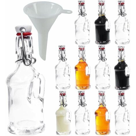 Viva-haushaltswaren – 12 mini vetro bottiglie/Gallone 40 ml con