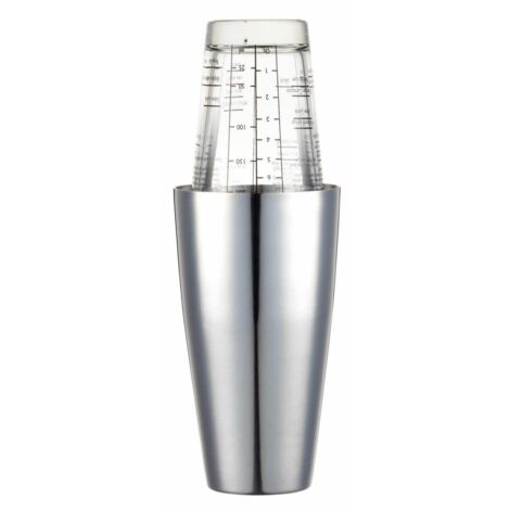 BarCraft Set per Cocktail con Shaker Boston in Acciaio Inossidabile e Ricette Stampate, 400 ml (1/3)