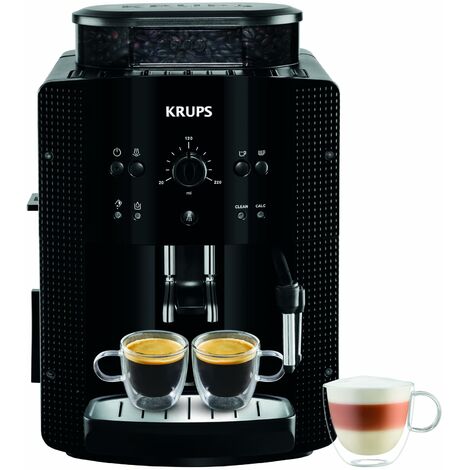 Krups YY8125FD coffee maker - coffee makers (freestanding, Fully-auto, Espresso machine, Ground coffee, Black, Buttons, Rotary)