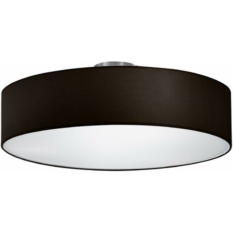 Trio 603900302 Plafoniera, Nichel Opaco, Paralume in Tessuto Nero, 50 cm, Nero, nickeltessuto (1/3)