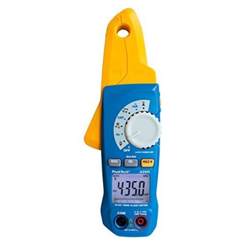 Peaktech P 4350 – Morsetto Ca/Cc 80A True Rms, Multimetro Digitale, Pinza Amperometrica, Autorange, 4000 Conteggi, Voltmetro senza Contatto, Amperometro, Tester di Continuità - Max 600 V (1/4)
