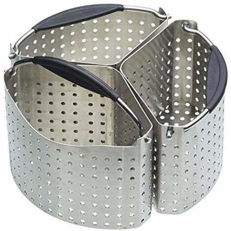 MasterClass Cestelli Divisori per Pentola in Acciaio Inossidabile, 20 cm, Argento, 3 pezzi