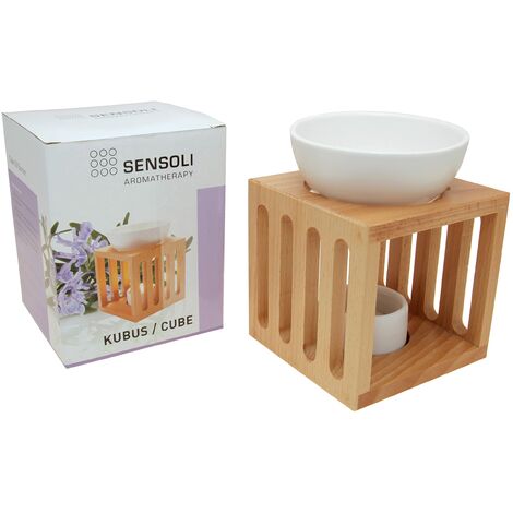 Portacandele In Ceramica TRIXES - Bruciatore Per Oli Essenziali E Cera, Colore Bianco Lucido - Foto 5