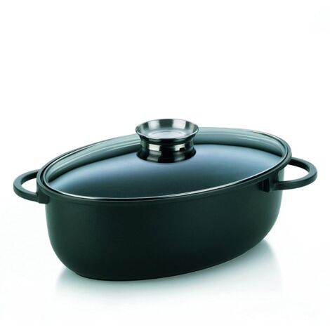 Casseruola in alluminio pressofuso nero da 45 cm - 15153 - kela line (1/5)