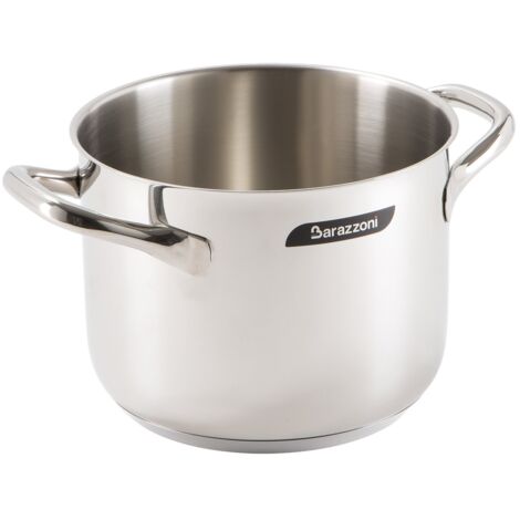 Barazzoni Chef Line Pentola, Acciaio inox 18/10, Diametro cm 24, Litri 8. Made in Italy.
