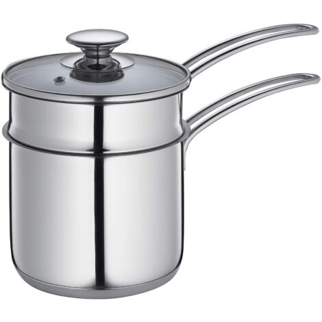 Küchenprofi Set di pentole per bagnomaria CAPRI, diametro 14 cm, altezza totale: 19 cm, pentola in acciaio inox con coperchio, adatta per tutti i piani cottura, compresi quelli a induzione, casseruola (1/5)