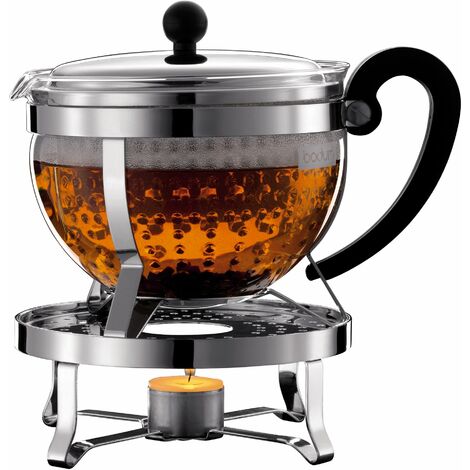 Bodum K11143-16 Chambord Set, Teiera a pistone con filtro in plastica, 1.3 Litri (1/5)