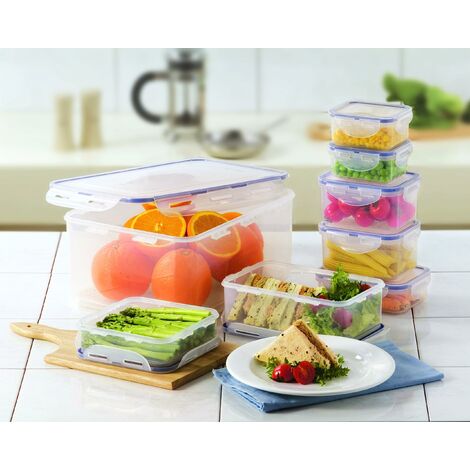 Contenitori per alimenti ermetici, Set di 4 pezzi Twist lock Impilabile