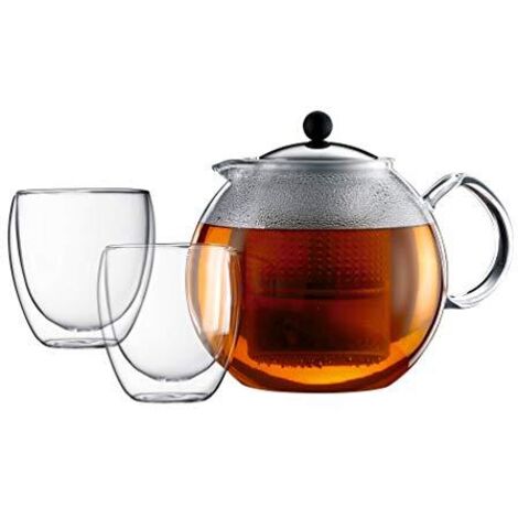 Zunate Teiera, Teiera in Acciaio Inox con infusore Reovibile, Teiera