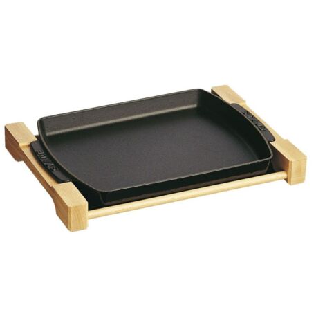 Staub 40509-523-0 Sur la Table Minis Teglia con Supporto in Legno, 230 x 45 x 355 (1/5)