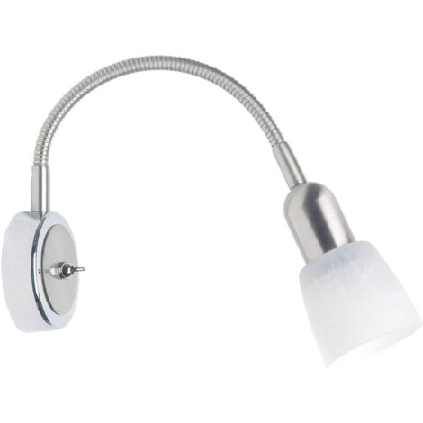 BRILLIANT lamp Sofia braccio flessibile da parete e interruttore ferro/cromo  1x D45, E14, 40W, adatto per proiettori a caduta (non inclusi)  Scala da A ++ a E  Con interruttore a levetta