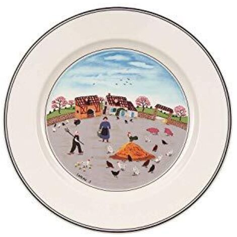 Villeroy & Boch Design Naif Piatto da Dessert Allevamento di Pollame, Porcellana, 21 cm (1/3)