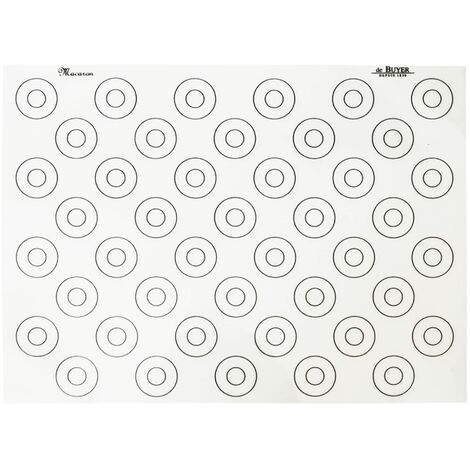de Buyer - Tappetino da forno in silicone, antiaderente, con marcatura per Macarons, 40 x 30 cm