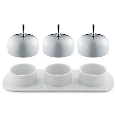 Alessi MW15 Piatto marmellata Dressed con 3 camere in Porcellana (1/4)