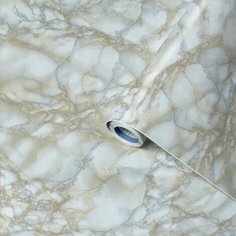 Venilia Prestite 53181 adesiva marmo, PVC, Bianco, 67,5 x 300 x 0,1 cm