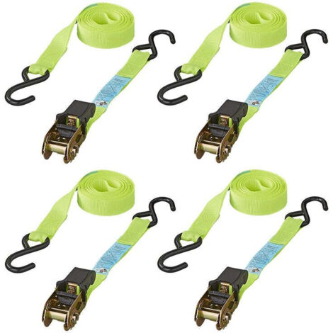 ProPlus 320204 - Cinghia di Fissaggio con tenditore a cricchetto e 2 Ganci, 5 m