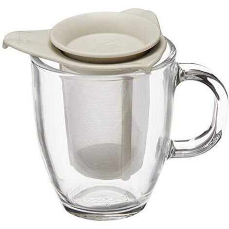 Bodum K11239-913 - Yo-Yo, Tazza in vetro con filtro in plastica, capacità: 0,35 l (1/4)