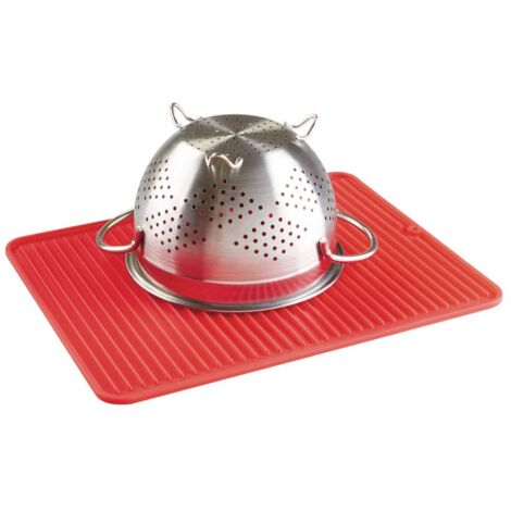 Tappetino Drenante In Silicone Per Lavello - Previene Schizzi, Bordo Stretto, Grigio 35x6 Cm
