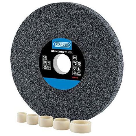 Mola Da Banco Draper 150x20 Mm - Grana 36G In Ossido Di Alluminio - Per Smerigliatrici - Foto 3