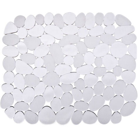 Wenko 2003010100 Tappetino per Lavello Stone, Plastica, Materiale Plastico, 31 x 26 cm, Trasparente