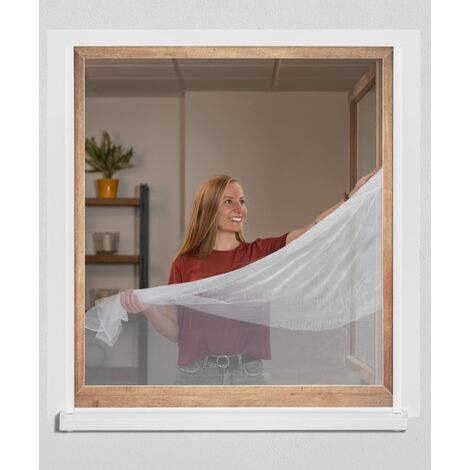 Schellenberg 51003 Zanzariera finestra, ELASTIC 130 x 150 cm, zanzariere  per finestre con elementi sporgenti sull