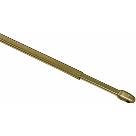 Gardinia Bastone per tende, Estendibile, Metallo/Plastica, Ottone, 60 – 100  cm, 2 unità