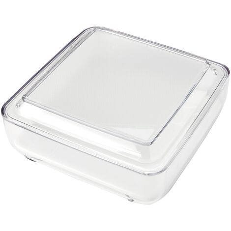 Guzzini Copriformaggio Quadrato Gocce, Trasparente, 25.5 x 25.5 x h11.5 cm (1/5)