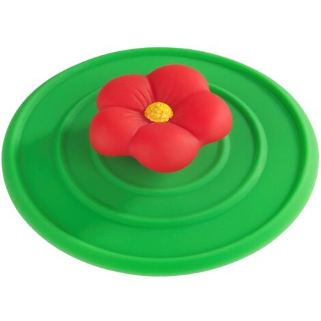 Wenko 53010100 Tappo Per Lavello A Fiore In Silicone – Verde, Diametro 11 Cm – Adatto A Lavelli, Vasche E Lavabi