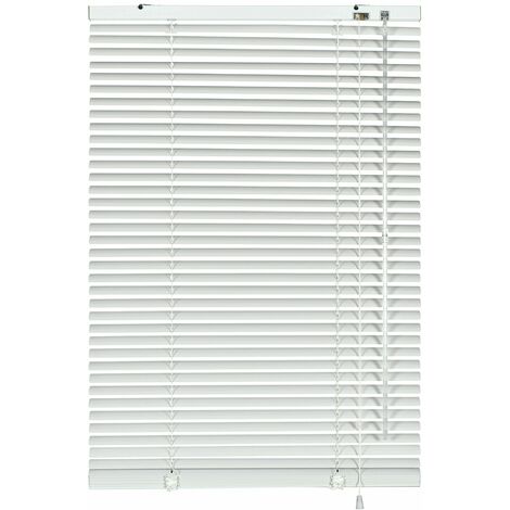 GARDINIA Veneziane in alluminio, Visibilità, Protezione dalla luce e ai raggi solari, Fissaggio al muro e al plafone, Kit di montaggio incluso, Veneziane in alluminio, Bianco, 120 x 130 cm (LxA)