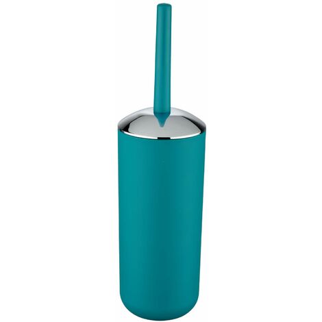 WENKO Portascopino per WC Brasil petrolio - infrangibile, TPE, 10 x 37 x 10 cm, Petrolio