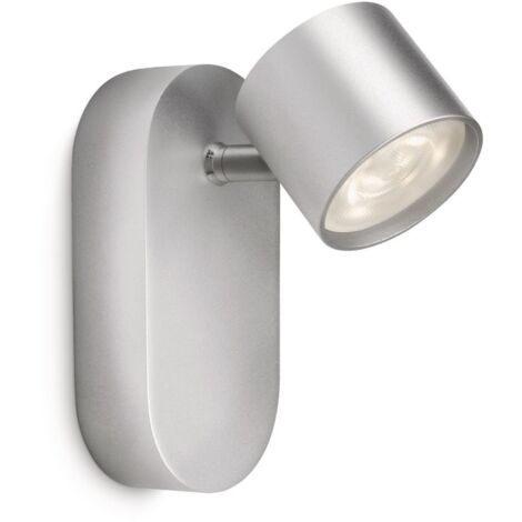 Philips LED Faretto a Parete, 1x4.5W, Alluminio