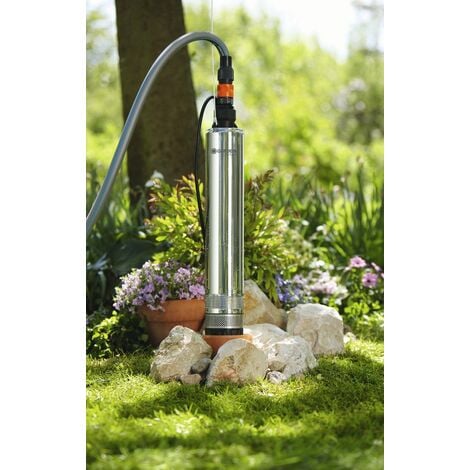 Gardena Pompa per pozzi artesiani Premium 5500/5 inox: Pompa per pozzi,  5500 l/h, acciaio