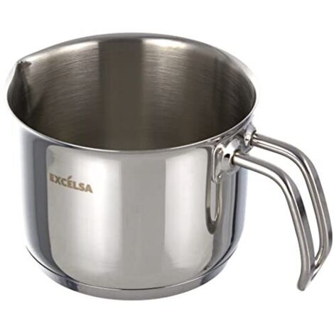 Excelsa Elegance Bollilatte con Becco in Acciaio Inox, Capacità 900 ml., Argento (1/4)