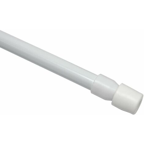 Gardinia Bastone per Tenda a Pressione, Estensibile, 2 Pezzi, Fissaggio Senza Trapano o Viti, Ø 8 mm, 35-45 cm, Bianco