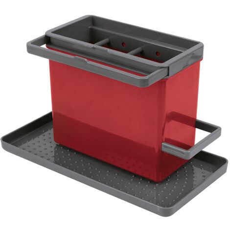 Metaltex Tidytex lavandino ordinato, Plastica-ABS, Rosso/Grigio, 24 x 13 x 14 cm (1/5)