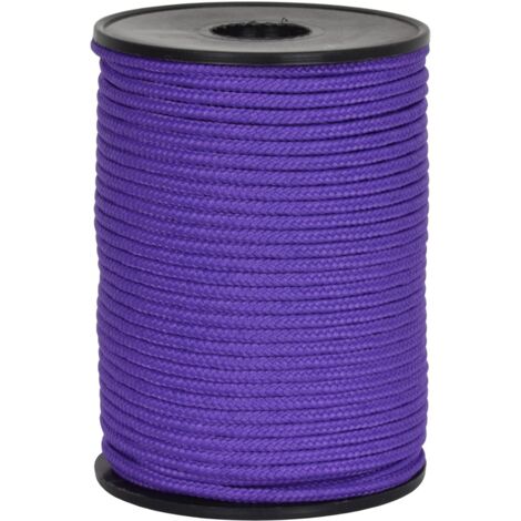 Corde Tressée 2mm X 100m Rouge - Fil Polypropylène UV Pour Loisirs Créatifs