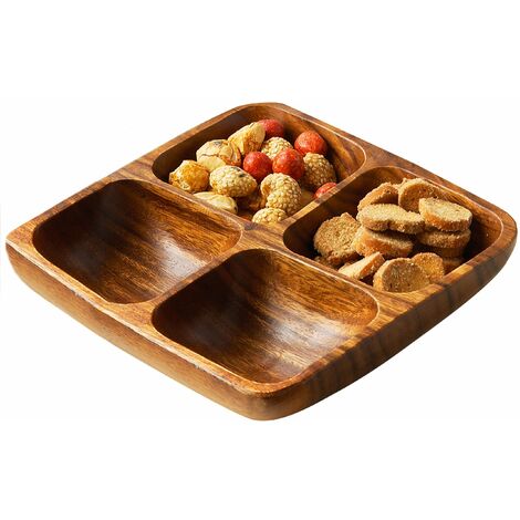 IBILI Piatto In Legno Di Acacia 26 Cm, Rivestito Con Olio, Ideale Per Antipasti E Formaggi, Lavaggio A Mano
