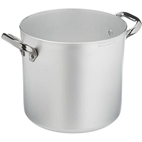 Pentole Agnelli ALMA10320 Alluminio Professionale 3 mm, Pentola Alta con Due Maniglie, 6 L
