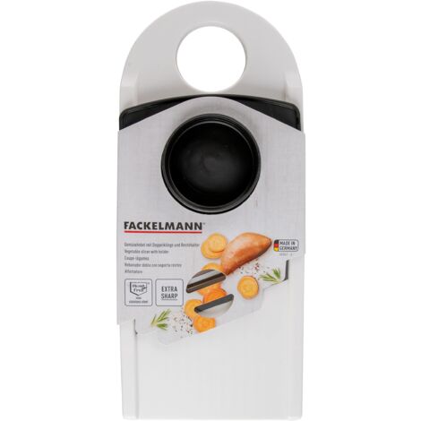 Fackelmann Mode Pelapatate Dritto In Acciaio Inossidabile - Con Anello Per Appendere - Lavabile In Lavastoviglie - 20 Cm