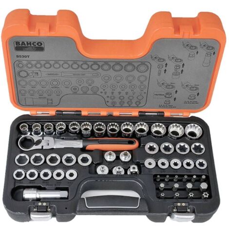 Bahco Kit di chiavi a bussola 53 parti S530T