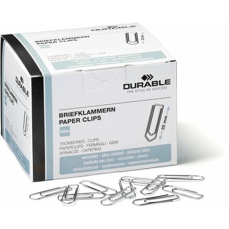 Durabile - Clip zincate (32 mm, 1000 pz.), Graffette (1/4)