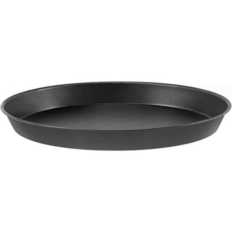 Pentole Agnelli Lamiera Blu Tortiera Tonda per Pizze , Nero, 40 cm