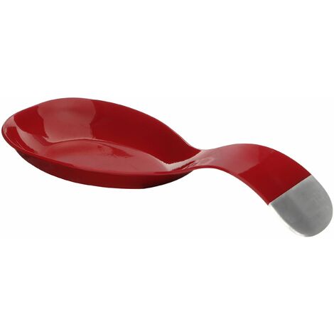 Premier Housewares Cucchiaio Riposo Rosso, Acciaio Inossidabile, H4 x W18 x D20cm (1/4)