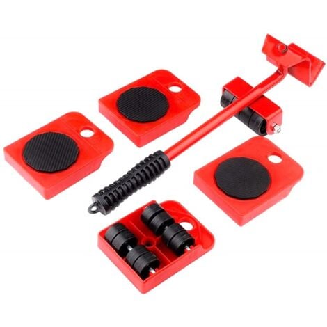 TEMPO DI SALDI Kit Sollevatore Mobili Con Piastra A Ruote Per Spostare Fino A 150 Kg Di Peso, 30 x 80 x 350 Mm, Vari