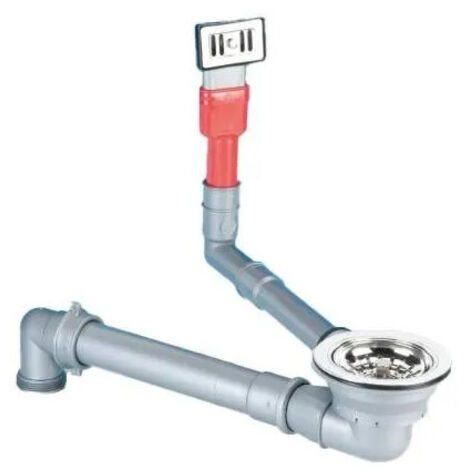 Piletta a cestello salvaspazio 90 mm – Acciaio inossidabile lucido – Troppo pieno per scarico lavandino – Design compatto – Lira (1/10)