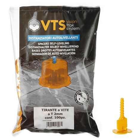 Distanziatore Autolivellante a vite a T 2mm - conf. 100pz.