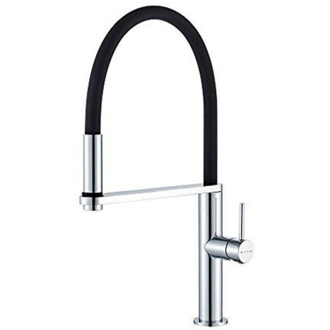 Rubinetto Bagno Nero Opaco QFN A 3 Fori 8 Pollici Con Scarico Pop-Up E Tubi Flessibili