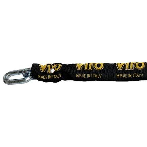 Viro  Catena Moto e Scooter, Sezione Esagonale 13 mm, Lunghezza 180 cm, In Acciaio Speciale, Rivestita in Guaina Nero Antigraffio
