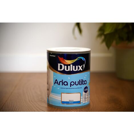 Dulux Aria Pulita Pittura per Interni all'Acqua con Formula Anti Inquinamento e Anti Formaldeide, 1 Litro, Bianco